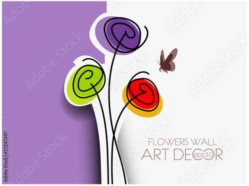 Spring abstract floral background