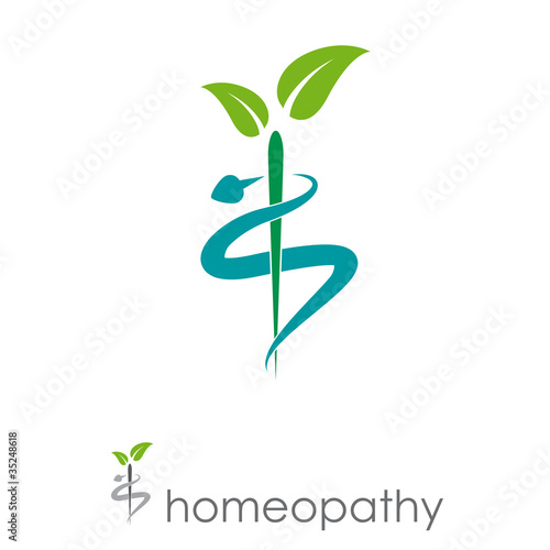 Logo homeopathy, alternative medicine # Vector