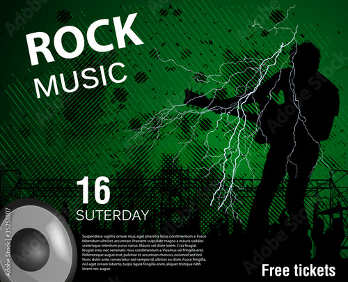 Concert music poster with fans