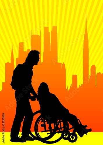Disableds in big city