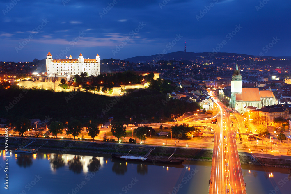 Bratislava castle and river Danube