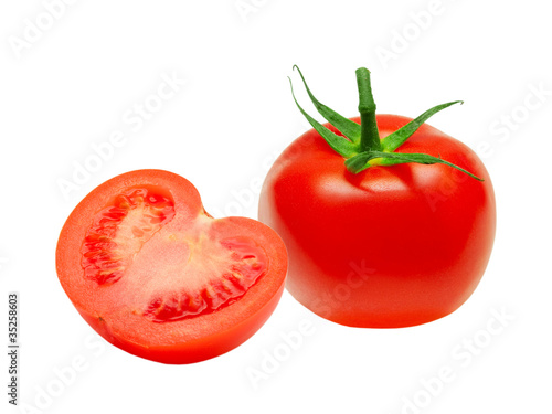 Tomato isolated on white background