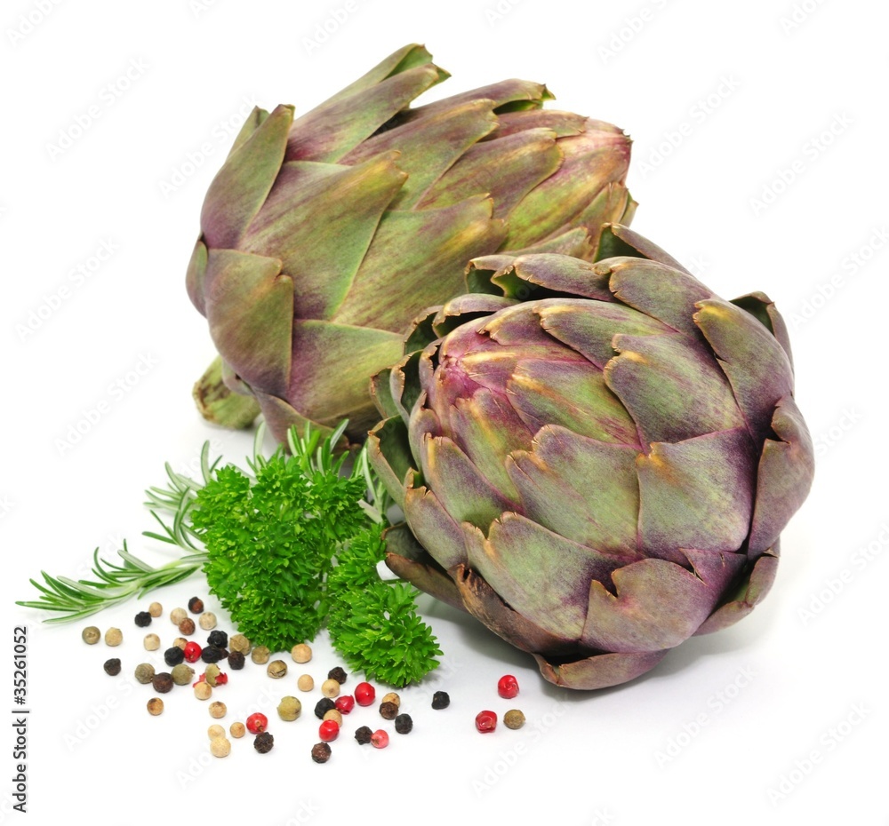 Obraz premium Artischocke, Gewürze