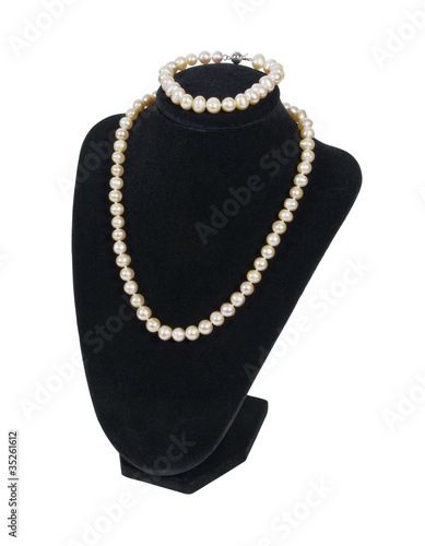 Pearls on a Velvet Neck Mold