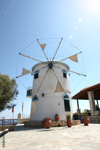 Old Greece wind mill at Zante island