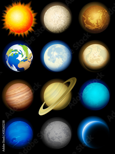 Solar system icons #35265238