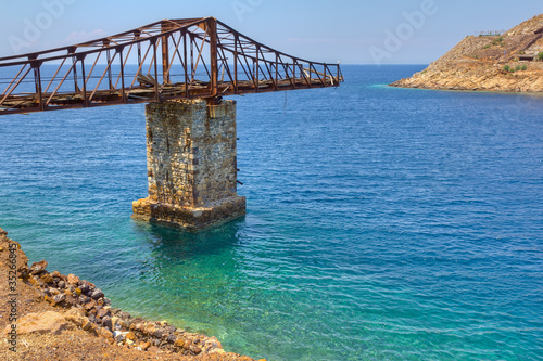 Abandoned pier at Megalo Livadi, Serifos, Greece