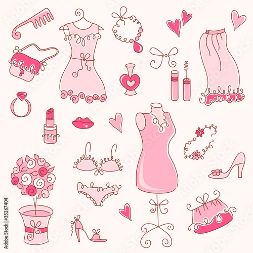 Lady’s dreams graphic set