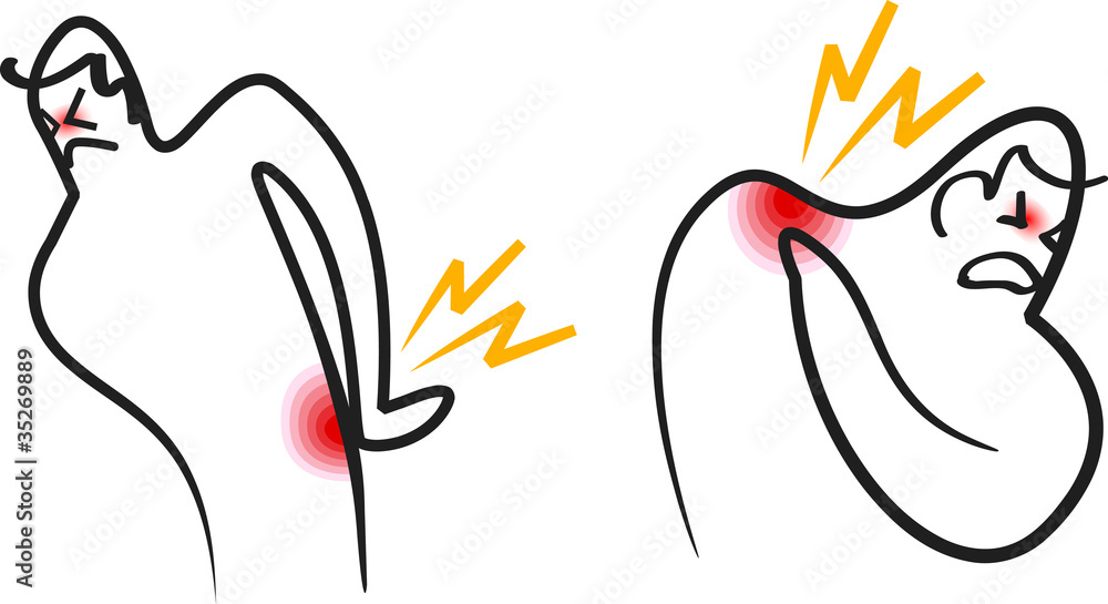 Fototapeta premium 肩、腰の痛み