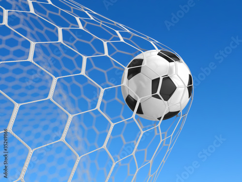 Soccer ball in net © Sashkin