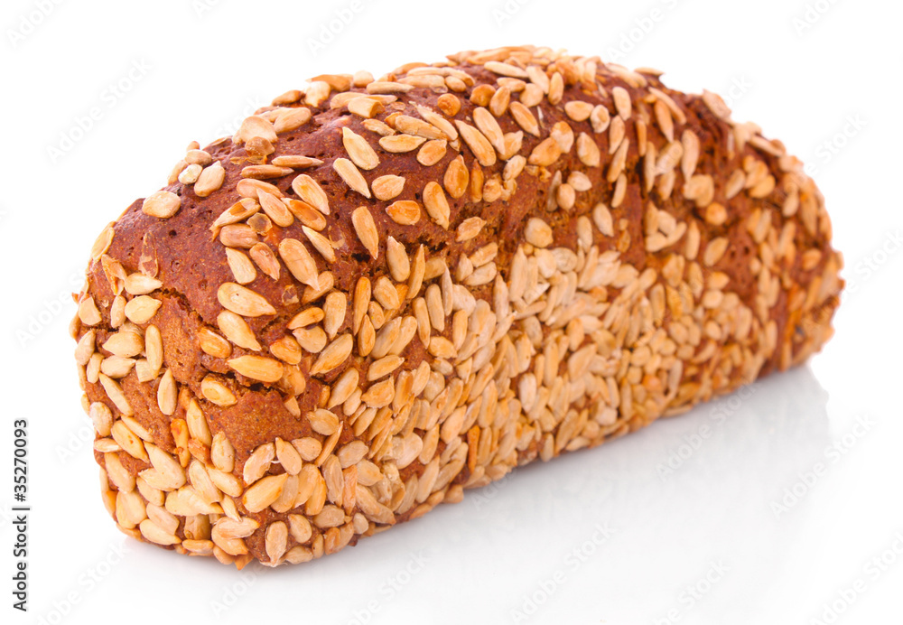 Fresh wheat bread. Isolated on white background Fresh wheat bread. Isolated on white background