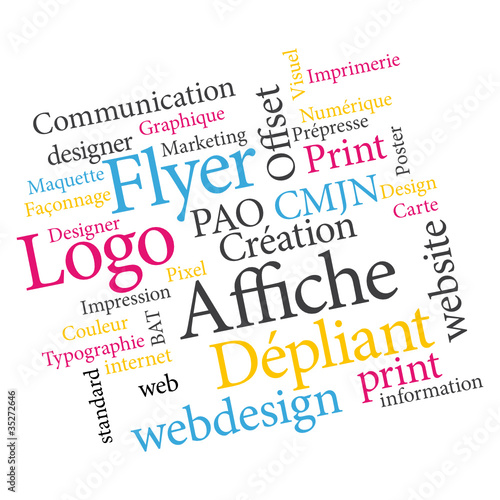 Logo Flyer Impression nuage de mots