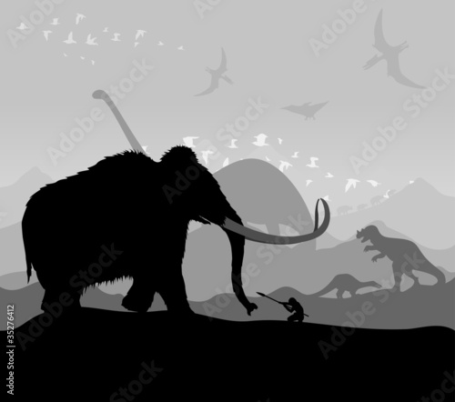 Hunting of animals during prehistoric times