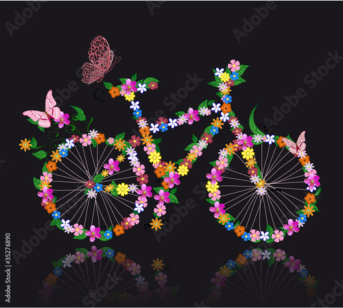bike with flowers