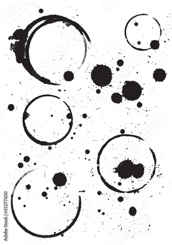 tâches d'encre, d'eau, de vin