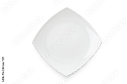 Square white plate
