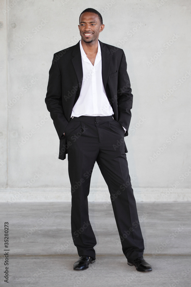 Image of a handsome black businessman smiling Image of a handsome black businessman smiling