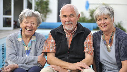 Three Seniors at the Pool 1