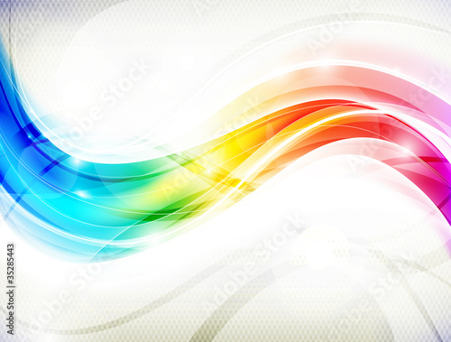 Abstract Rainbow Wave Background #35285443