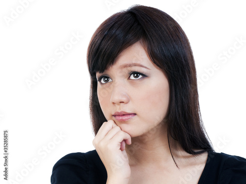 Young Asian Woman Thinking