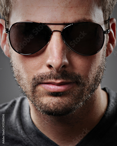Young man with dark glasses