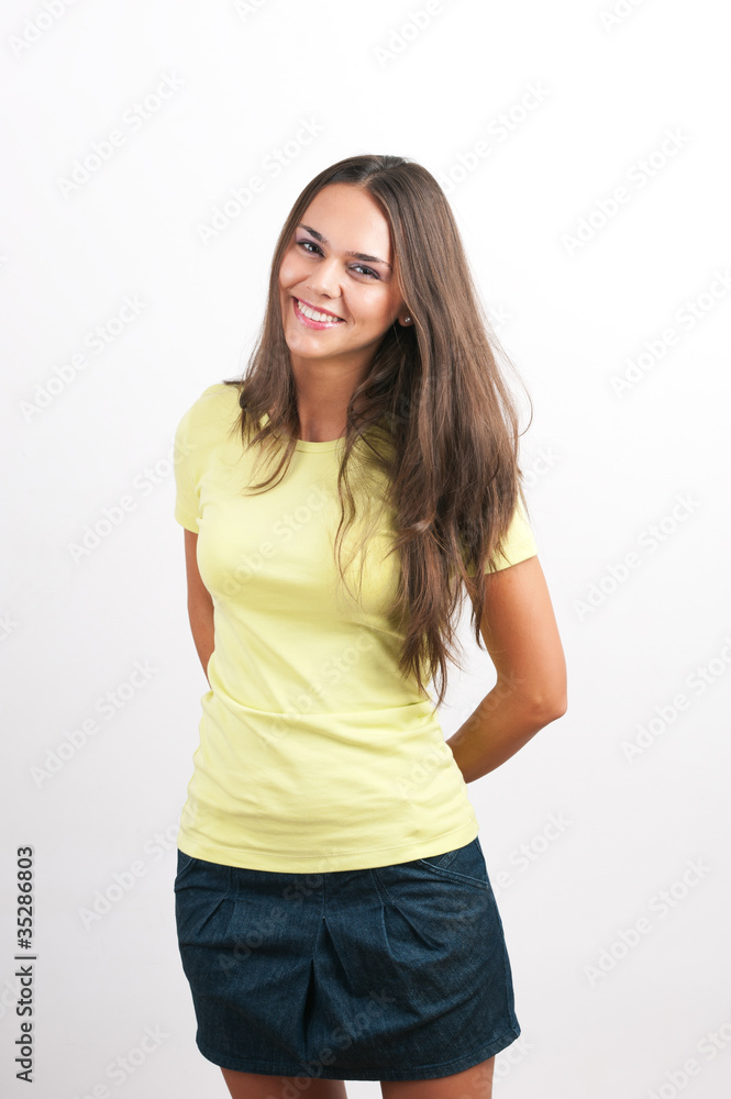 Portrait of a beautiful young woman looking happy Portrait of a beautiful young woman looking happy