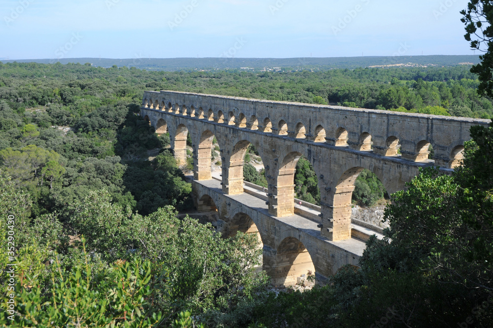 aqueduct Pont du Gard in France