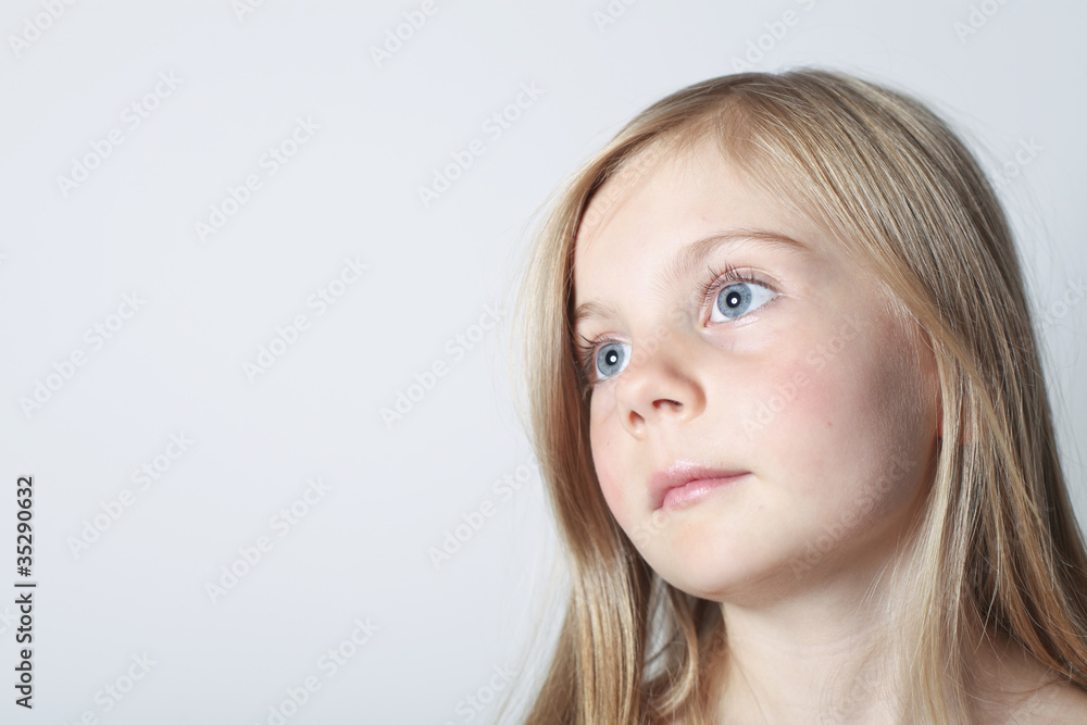Portrait of a white blonde girl Portrait of a white blonde girl