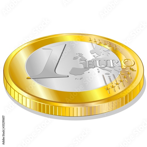 Euro Moneta-Euro Currency-Coin-2-Vector