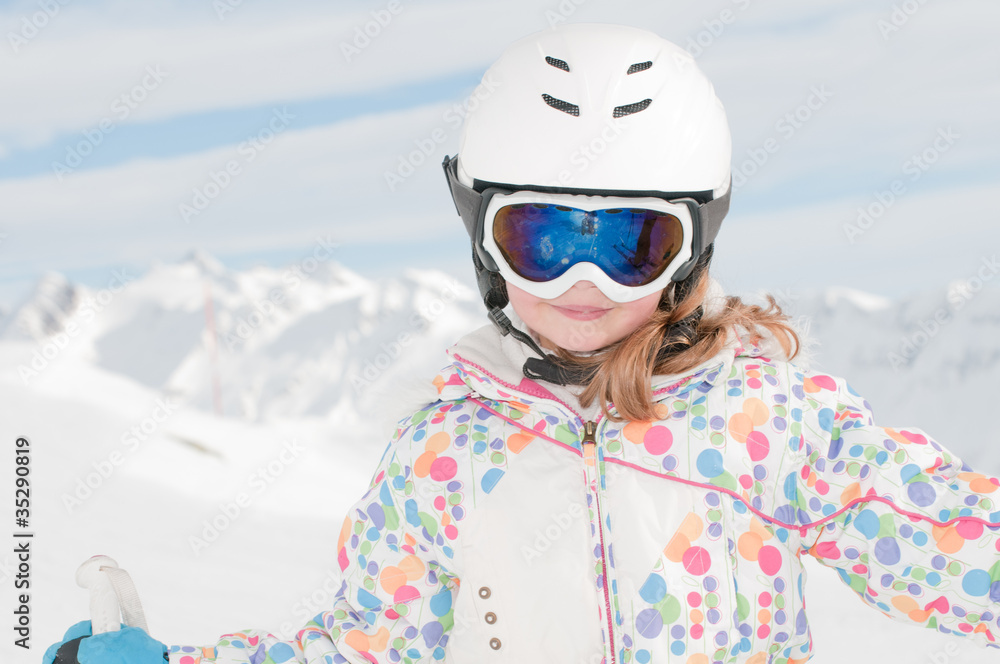 Cute skier portrait