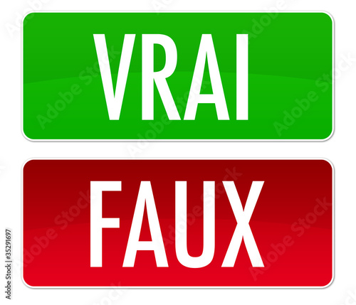 Foto boutons vrai faux