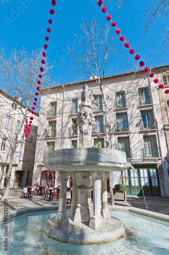 Neuf Jets Fountain at Ceret, France