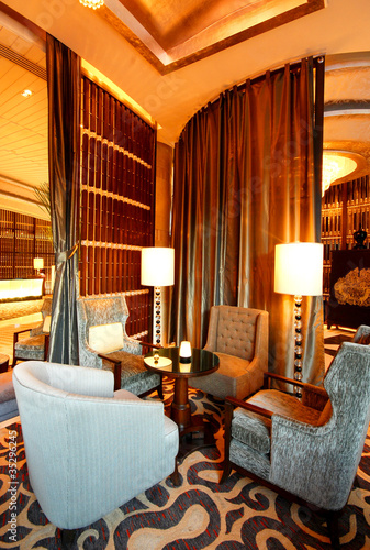 Modern interior of a cafe