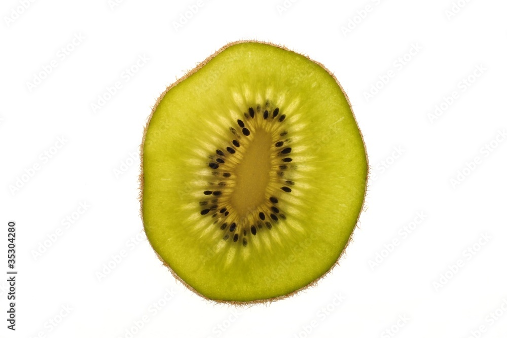Slice of kiwi on white background Slice of kiwi on white background