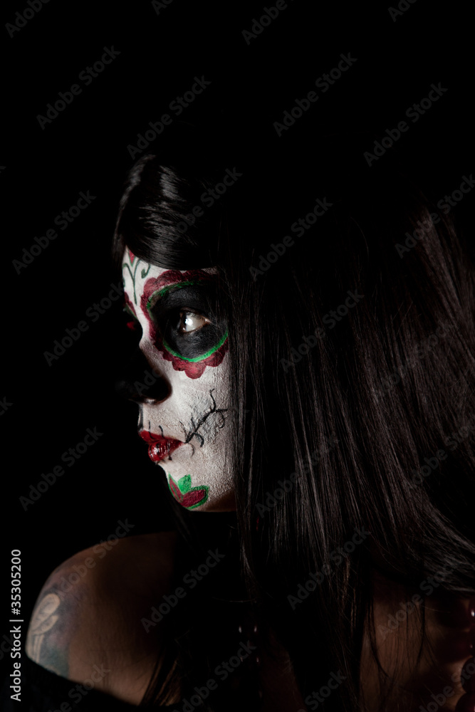Portrait of Sugar skull girl Portrait of Sugar skull girl