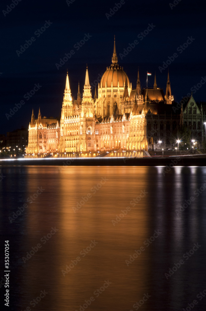 Hungarian parliament at night Hungarian parliament at night
