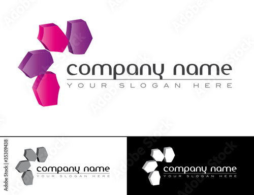 company hexagon floral