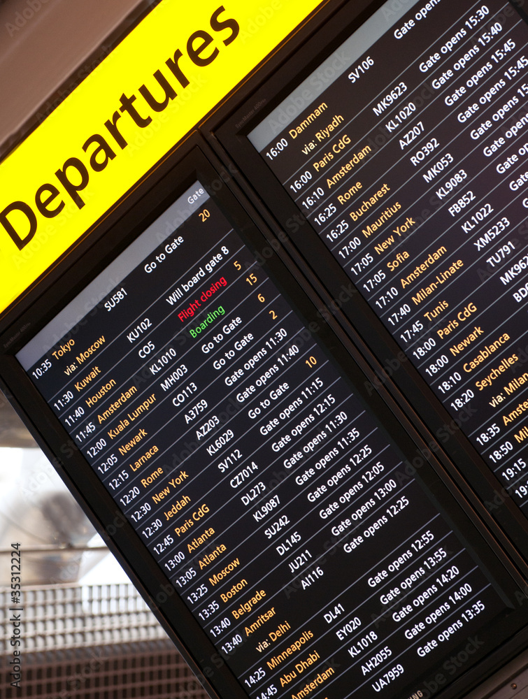 Fototapeta premium Arrival departures board