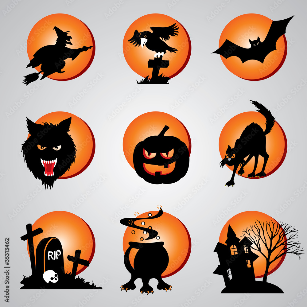 set vector symbol for halloween set vector symbol for halloween