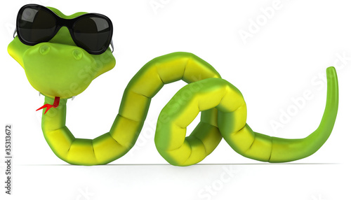 Canvastavla Serpent à lunettes