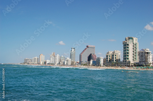 Obraz na płótnie Tel-Aviv view w salonie