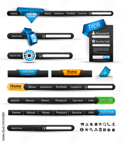 Set of modern original style search banners