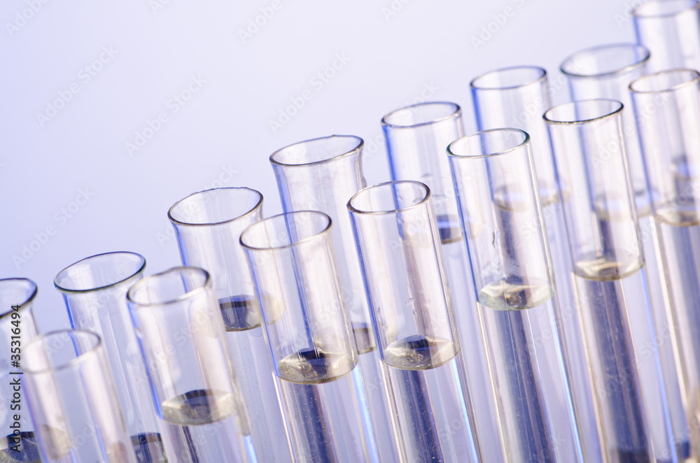 Chemical lab with glass tubing Chemical lab with glass tubing