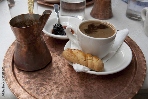 Traditional greek coffee photo