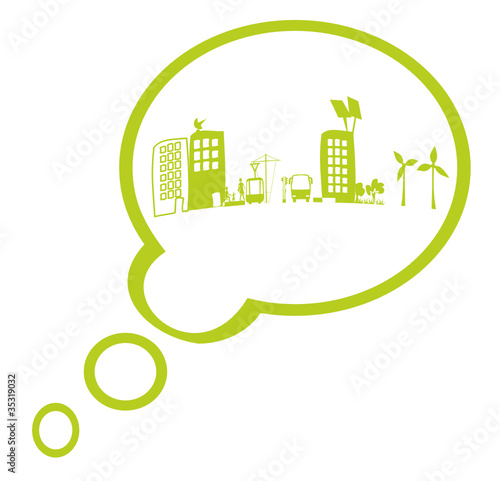 bulle d'idée d'une ville écologique