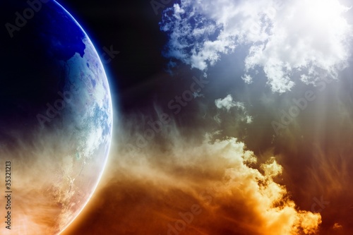 Fototapeta Naklejka Na Ścianę i Meble -  Planet Earth in space