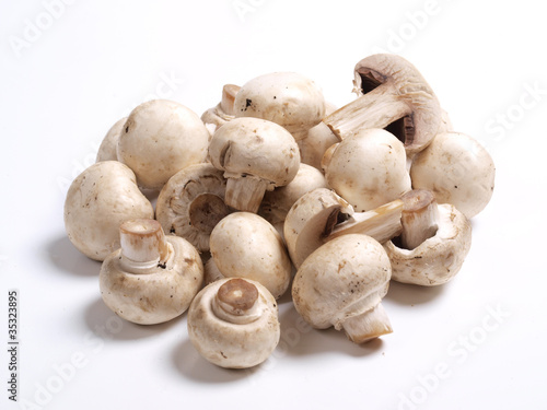 White champignons