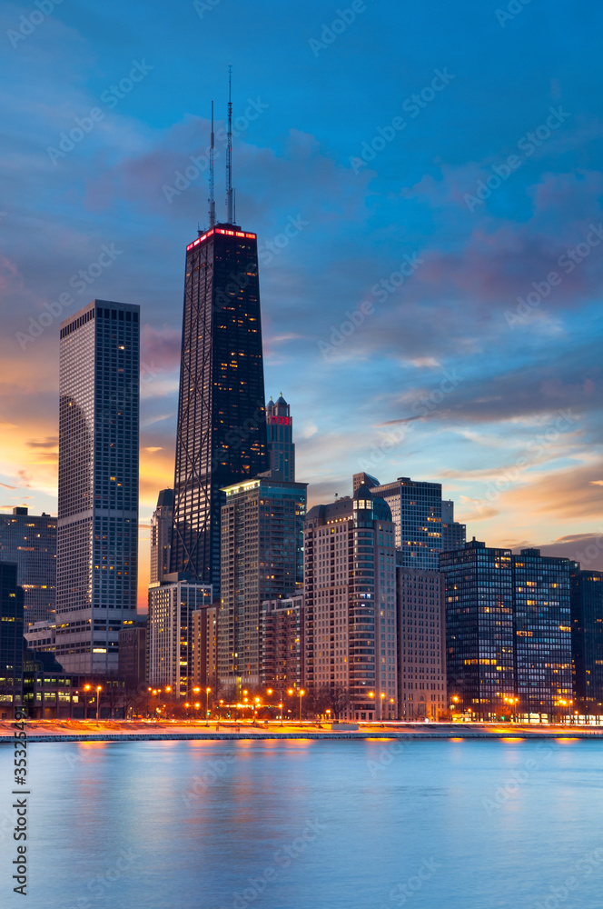 Obraz premium Panoramę Chicago