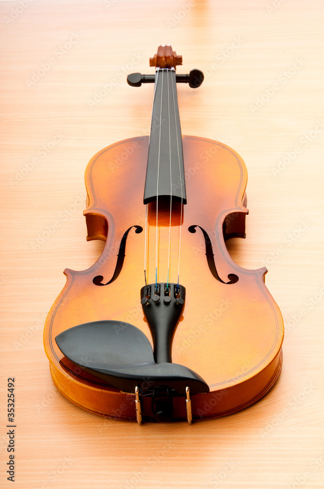 Fototapeta premium Violin isolated on the white