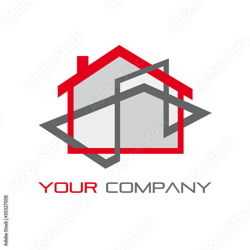 Logo house, real estate agency # Vector